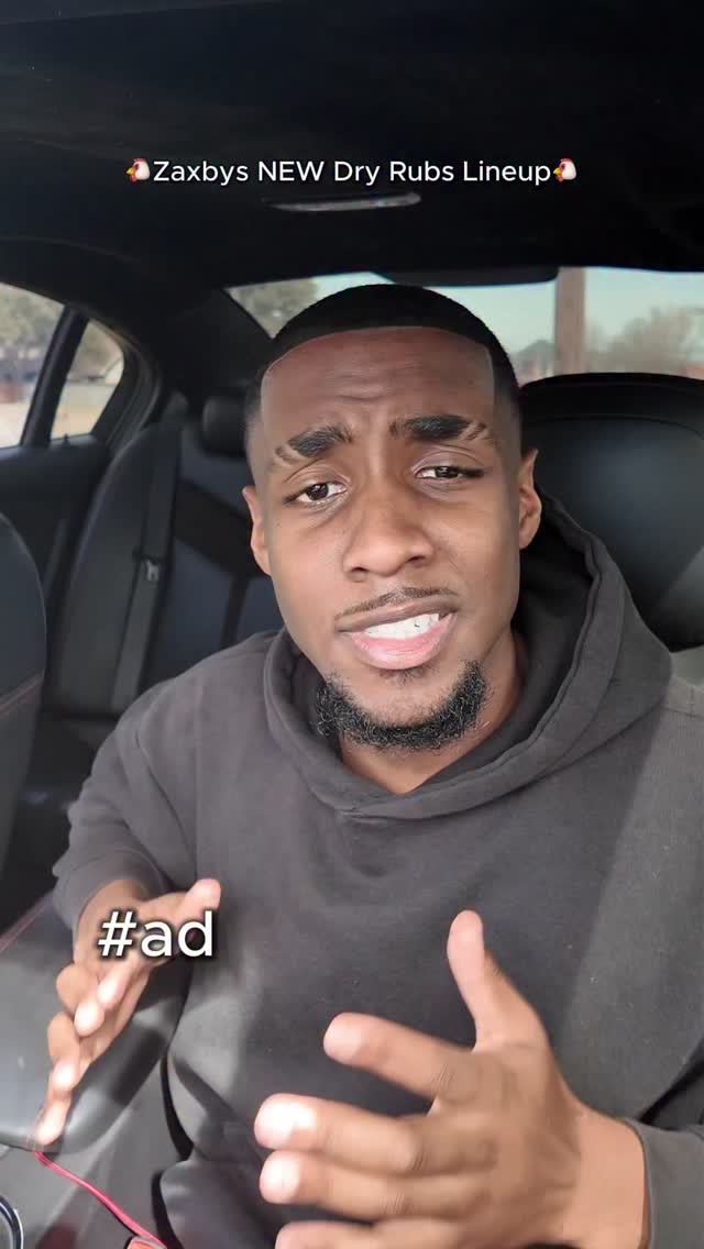 Instagram post by @iamtytyjones for Zaxby's. Caption reads: #ad @realzaxbys dropped a new Dry Rubs lineup, and....