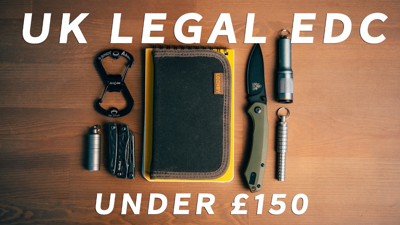 YouTube post by @teddysedc for ALPAKA. Caption reads: I Built a Full UK Legal EDC for Less Than £150....