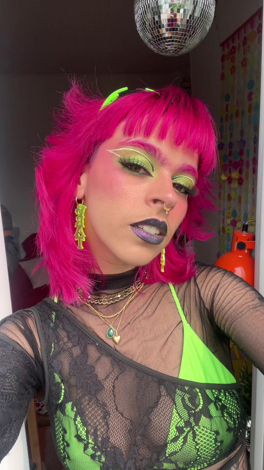TikTok post by @laurane.rose for Essence Cosmetics. Caption reads: @Charli XCX here I come @welovegreen....