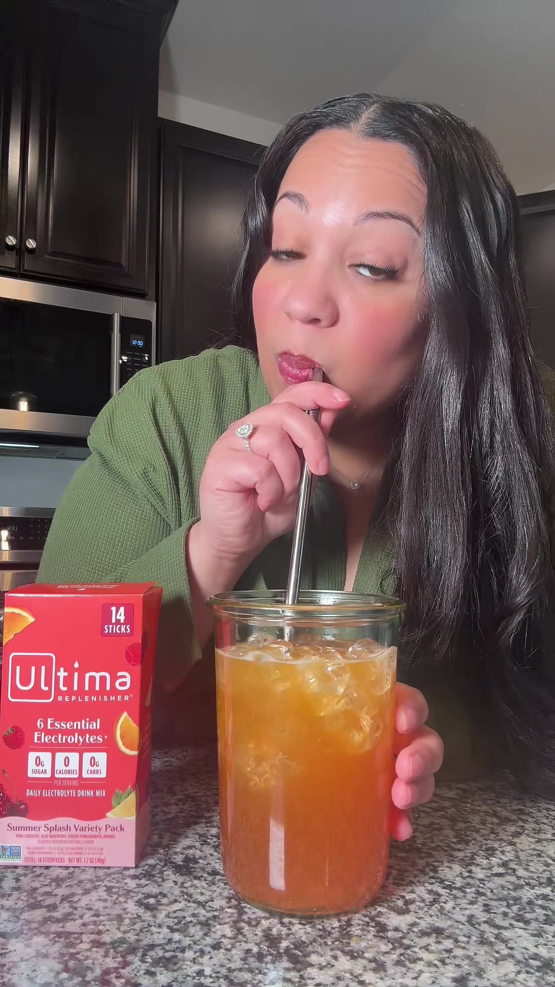 TikTok post by @abbyexplainsitall for Ultima Replenisher. Caption reads: @Ultima Replenisher is in @target - I’m giving....