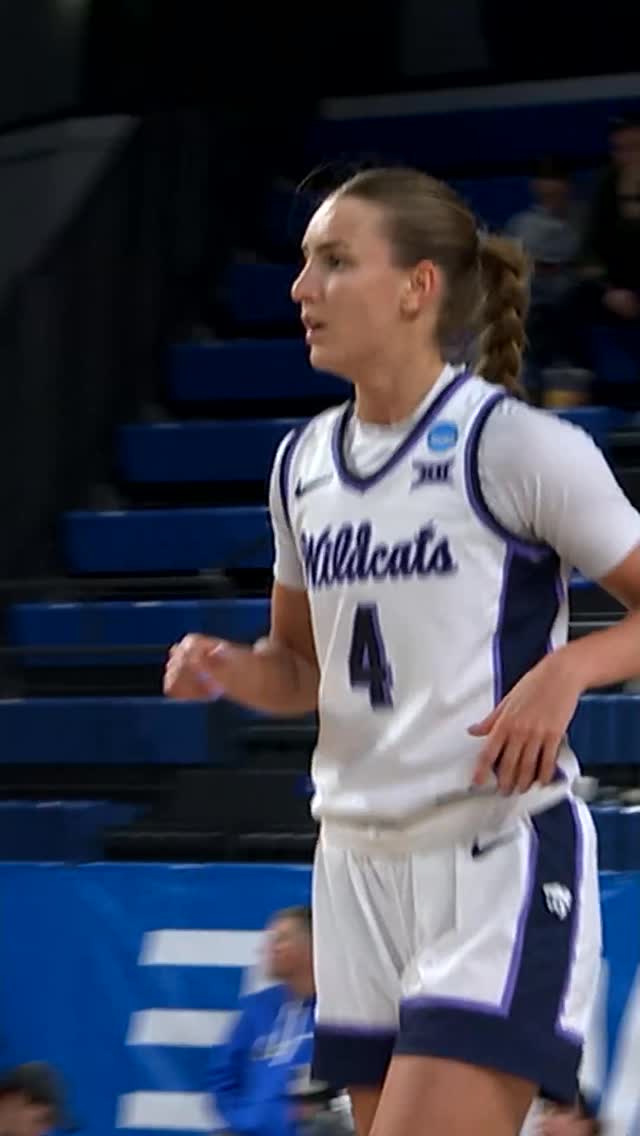 Instagram post by @kstatewbb for State Farm. Caption reads: The assist queen 👑

Serena Sundell led all....