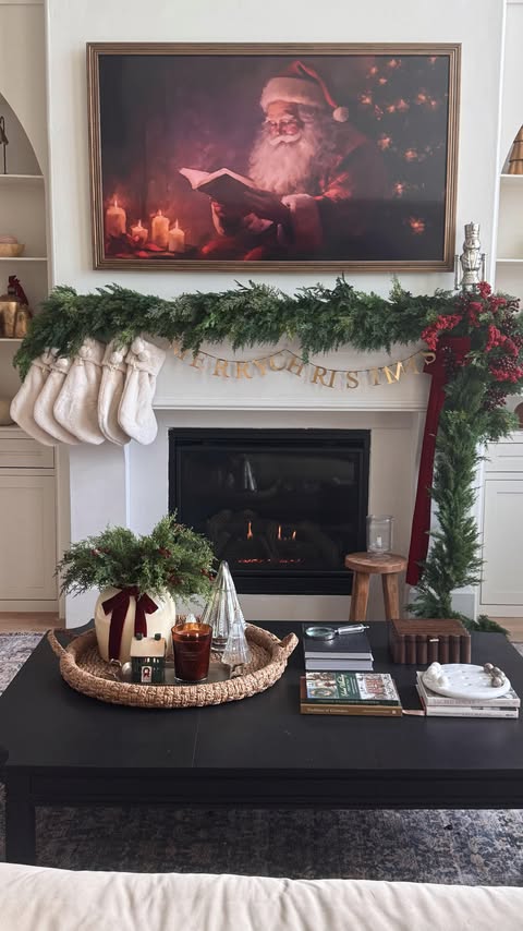 Instagram post by @ourmountainsidehome_1 for Afloral. Caption reads: Christmas in my living room is here! #gifted I’m....