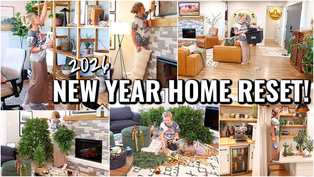 YouTube post by @hannahshappyhome for Lowe's. Caption reads: RESETTING MY HOME FOR 2026! NEW YEAR RESET | 2026....