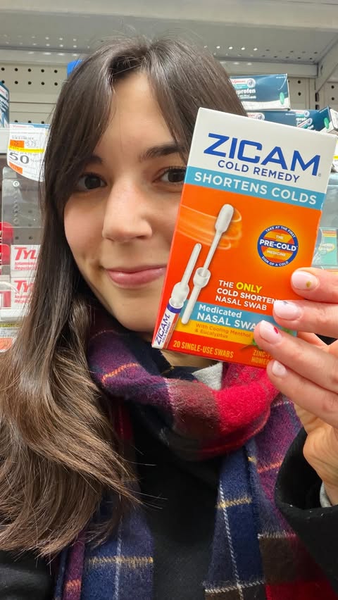 Instagram post by @uesthings for Zicam. Caption reads: [...] first sign of a cold, I always reach for....