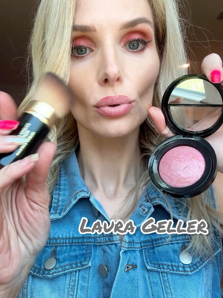Instagram post by @blonde25 for Forever21. Caption reads: Blush Crush Alert ✨
Tried the Laura Geller Pink....