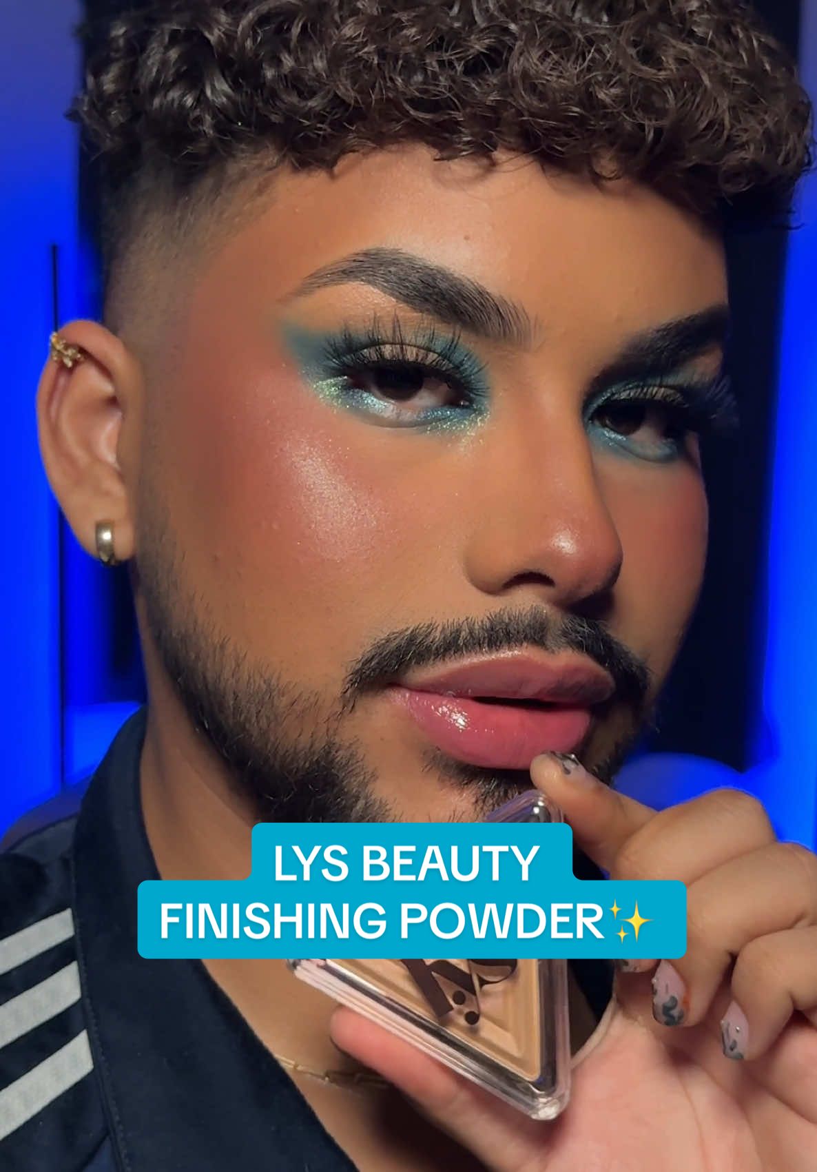 TikTok post by @luisdelmar9 for Lysbeauty. Caption reads: We love a finishing powder here 😍 @LYS Beauty ....
