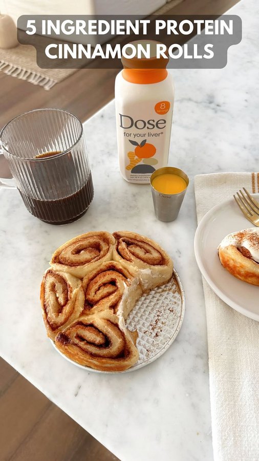 Instagram post by @jessiejanedaye for Dose. Caption reads: [...] with a healthy breakfast and a shot of....