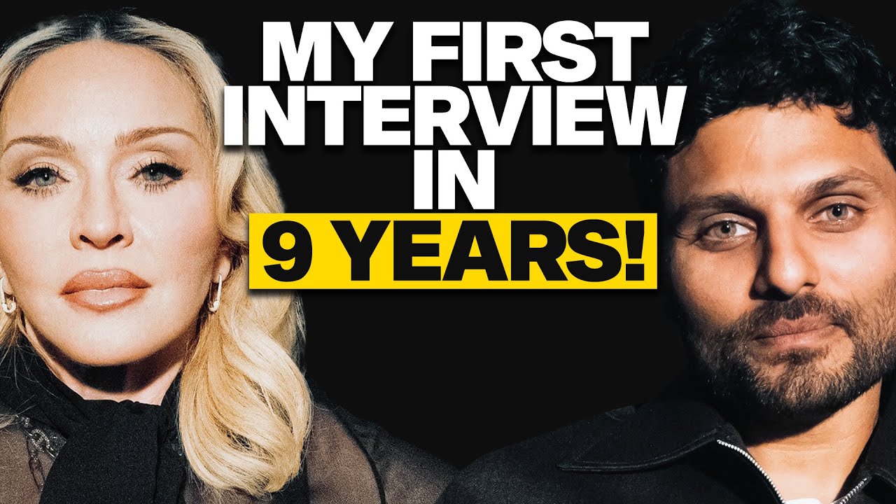 YouTube post by @JayShettyPodcast. for Flickr. Caption reads: MADONNA EXCLUSIVE: The Side That NOBODY Knows….