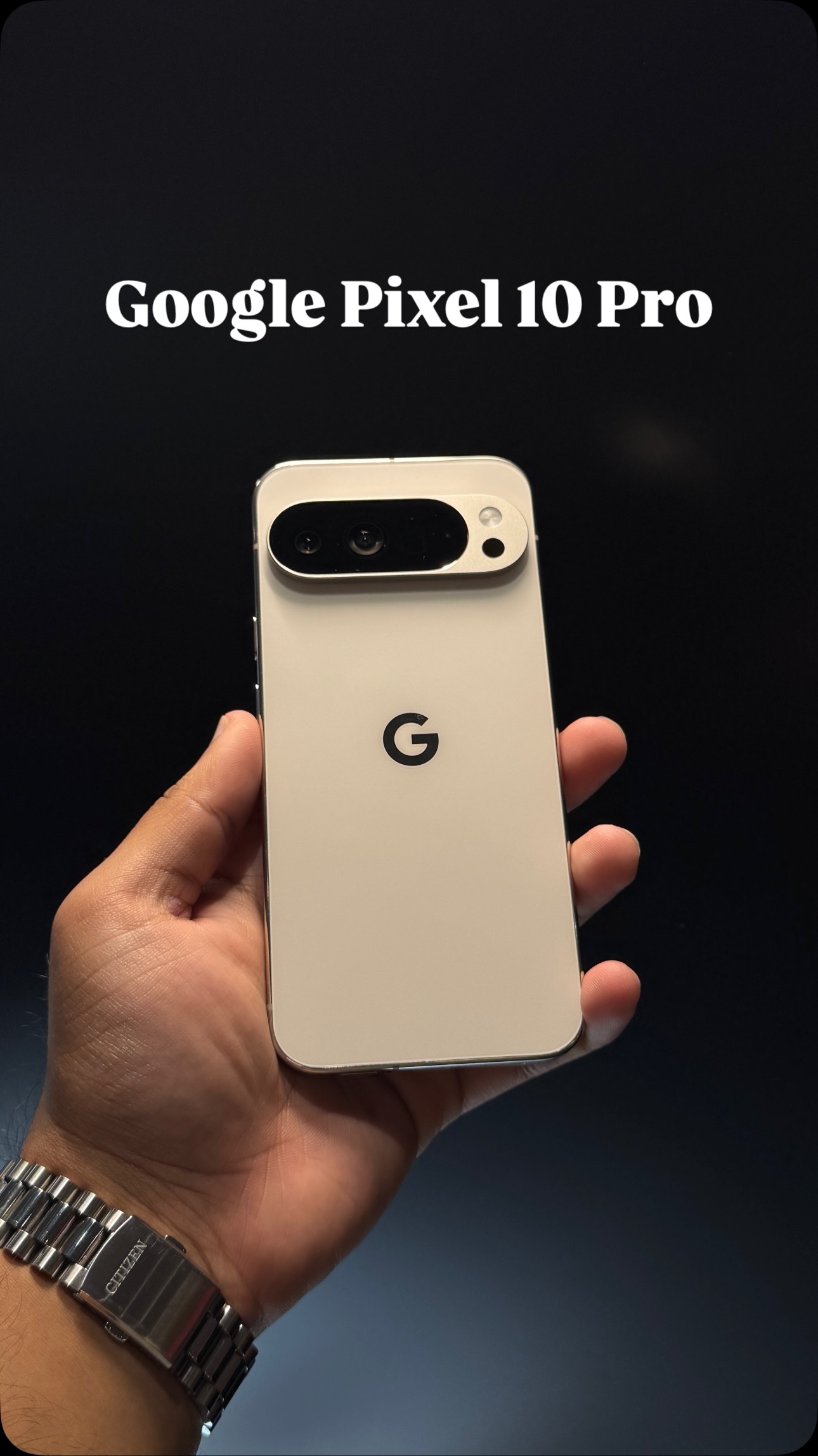 Instagram post by @zainrao for Made by Google. Caption reads: The Pixel 10 Pro is here and it’s definitely....