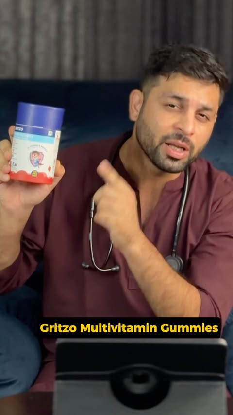 Instagram post by @dr.aakashsetia for GRITZO. Caption reads: [...] — decode the ingredients too. 🧐 With Gritzo....