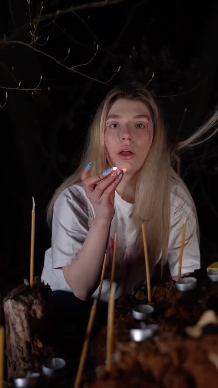 Instagram post by @makeup_miru for SkyShowtime. Caption reads: A inceput. Și e mai intunecat ca....