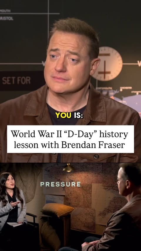 Instagram post by @laurencella for Focus Features. Caption reads: Brendan Fraser plays U.S. General Dwight D.....