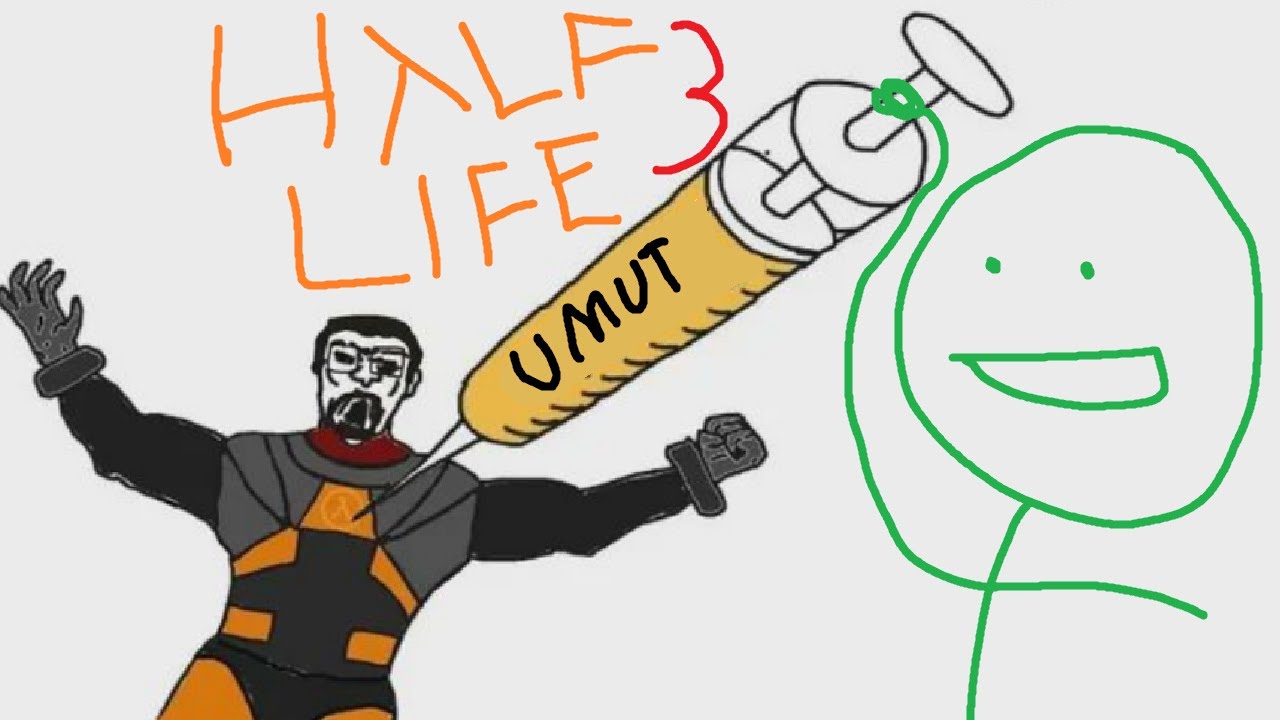 YouTube post by @BonfireFPS for Miro. Caption reads: Half-Life 3 is Coming SOON, but WHEN?.