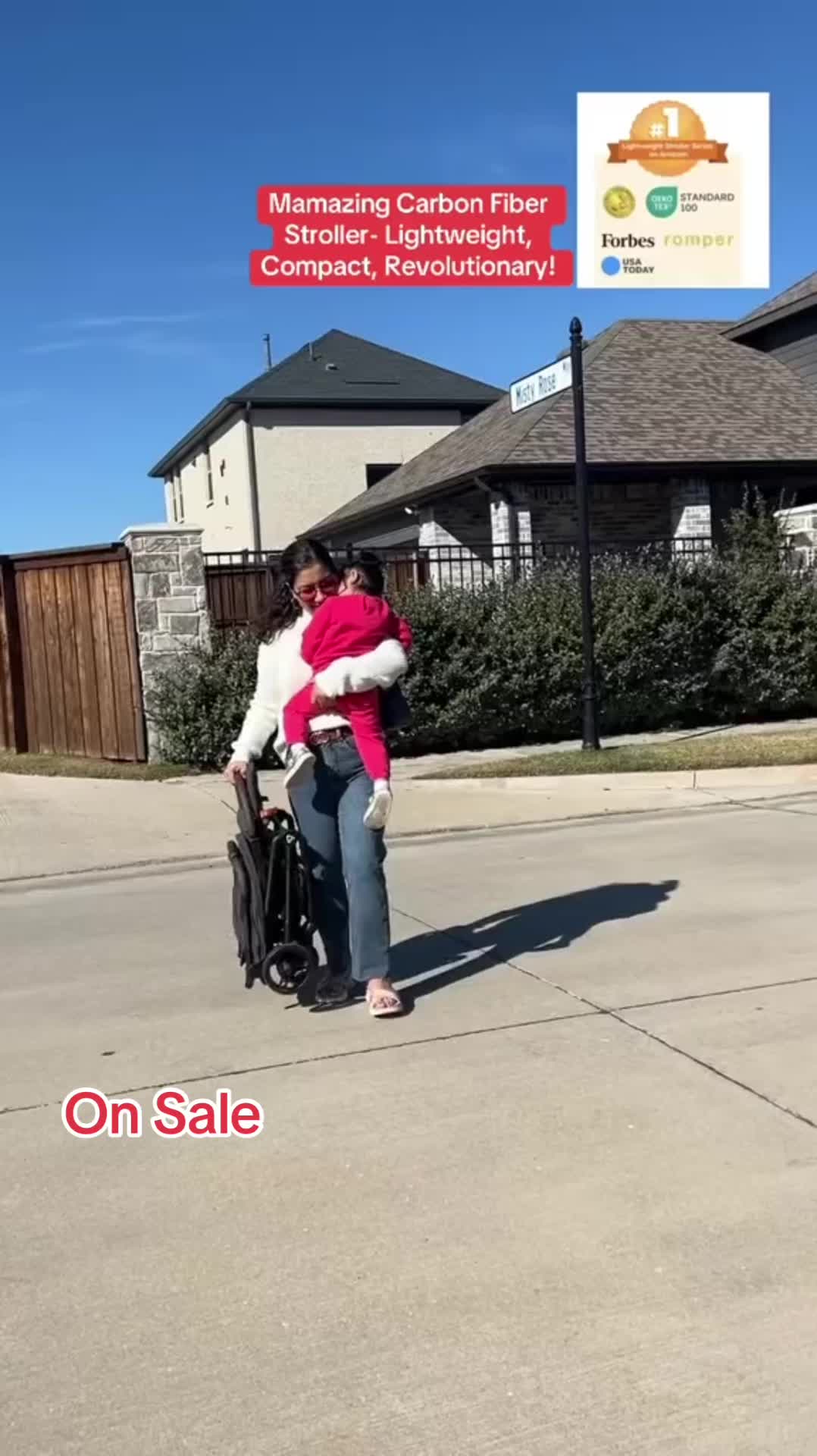 TikTok post by @shantaguni for Mamazing. Caption reads: [...] stroller for your little one from @Mamazing....