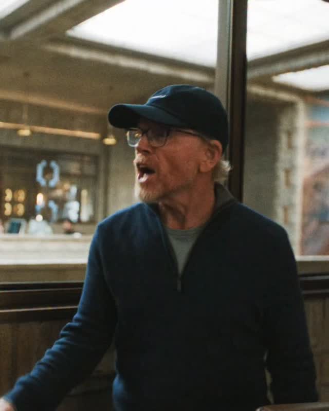 Instagram post by @artof.cinema for Apple TV. Caption reads: Ron Howard claimed he insisted to Seth Rogen and....