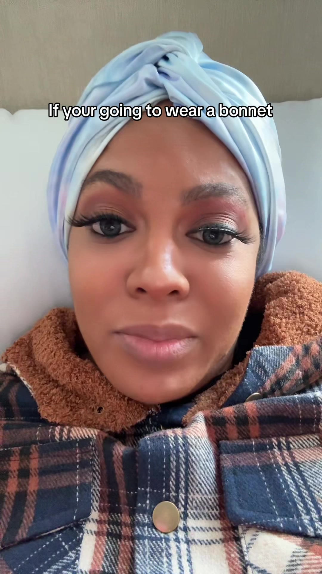 TikTok post by @lunafoxrae for Blissy. Caption reads: [...] #hairprotection #tiktokshopcreatorpicks....