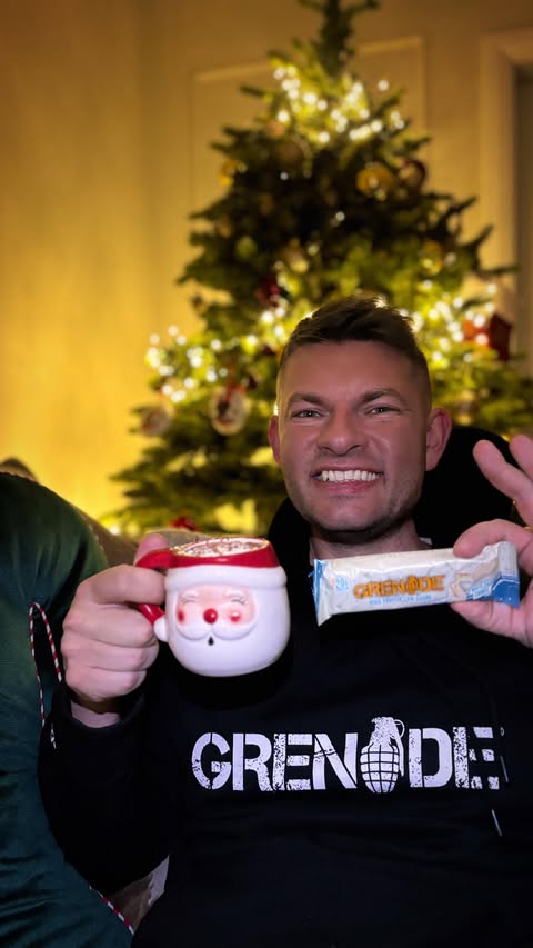 Instagram post by @martyguilfoyle for Grenade. Caption reads: [...] way to add 20 grams of protein 😇....