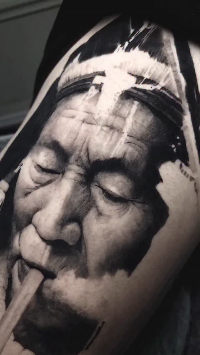 Instagram post by @b.stoica for Killer Ink Limited. Caption reads: Healed , full leg project with  @b.stoica....