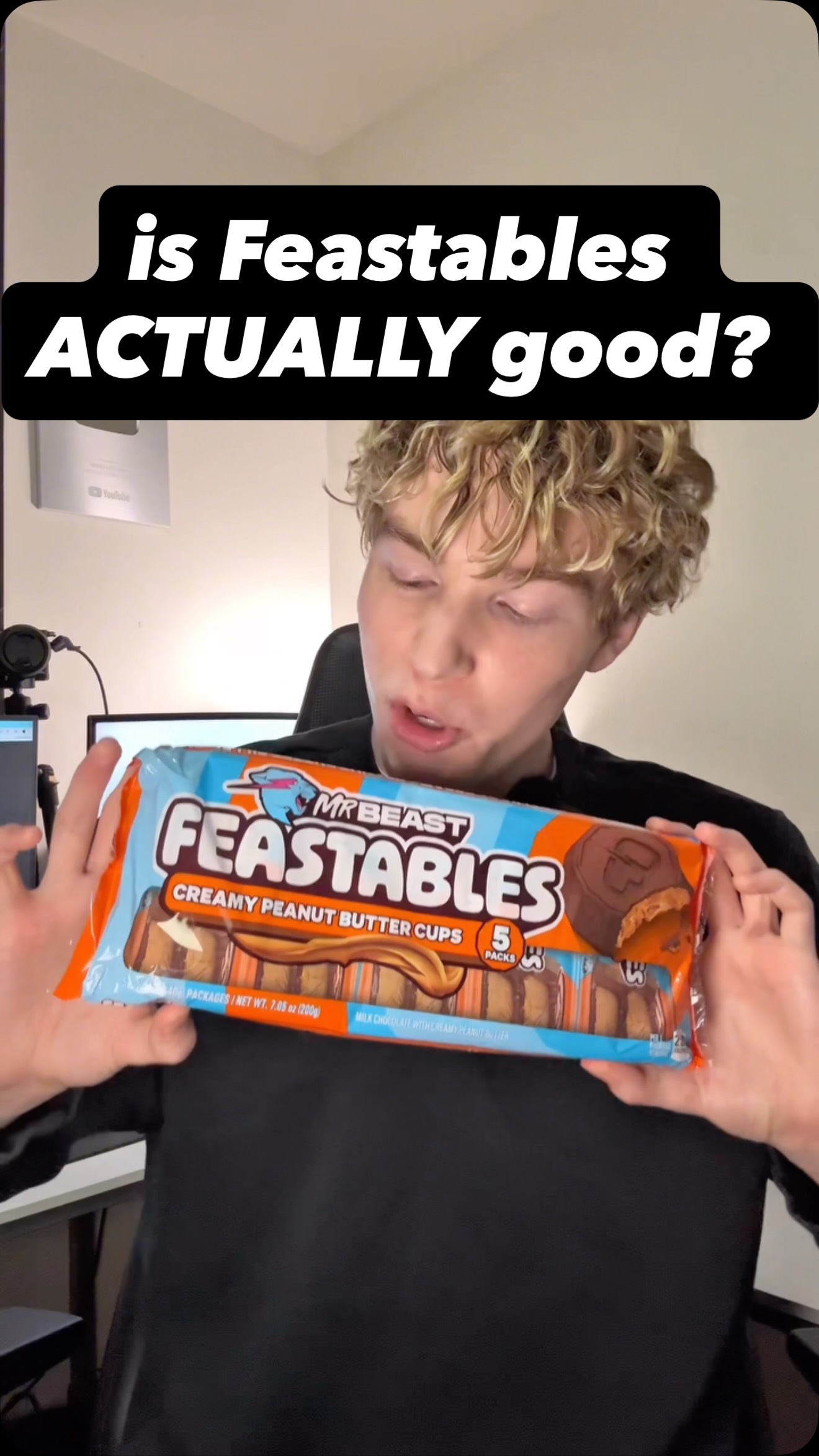 Instagram post by @markylapointe for Feastables. Caption reads: #ad How is @feastables changing the chocolate....