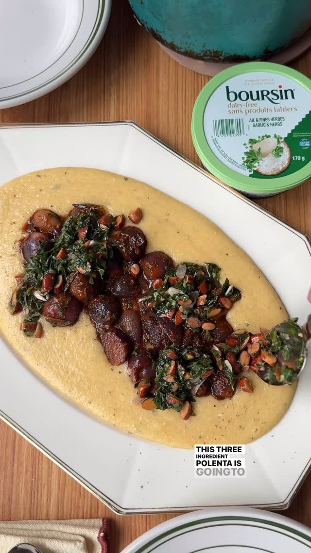 Instagram post by @thedirtyraven for Boursin. Caption reads: This recipe is for when you need something quick,....