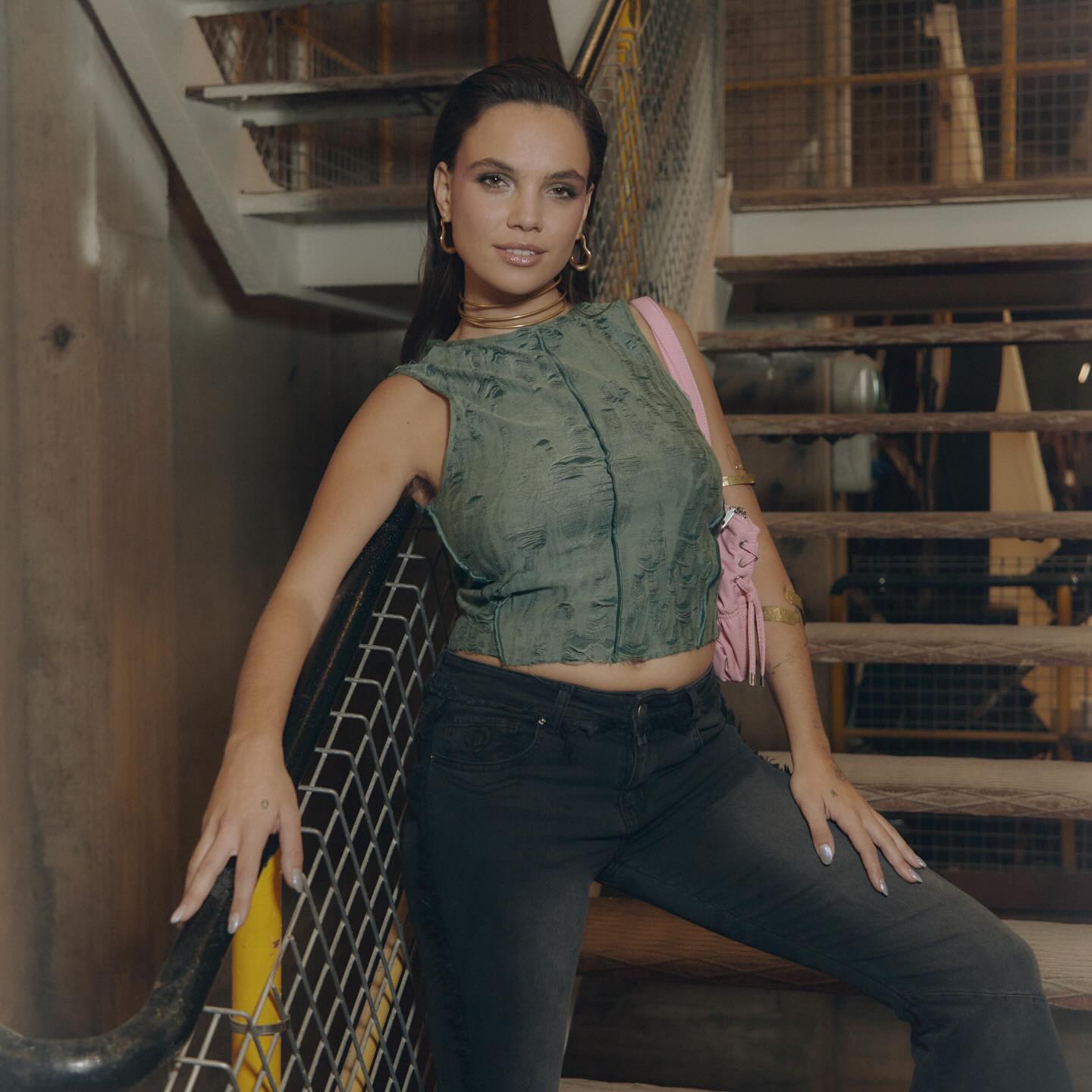 Instagram post by @martinacariddi for Desigual. Caption reads: 24 hours in Barcelona with @desigual 💛

makeup:....