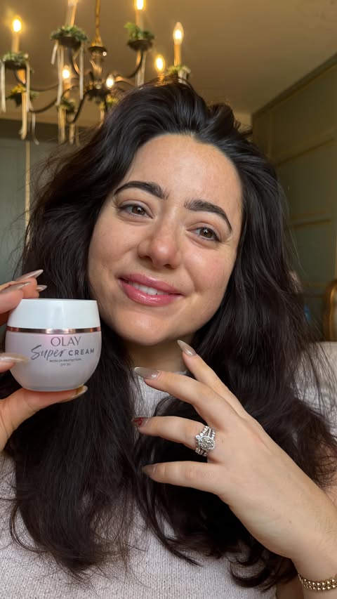 Instagram post by @gabriellamccoy for OLAY. Caption reads: ad | The perfect product for a busy mum -  @olayuk....