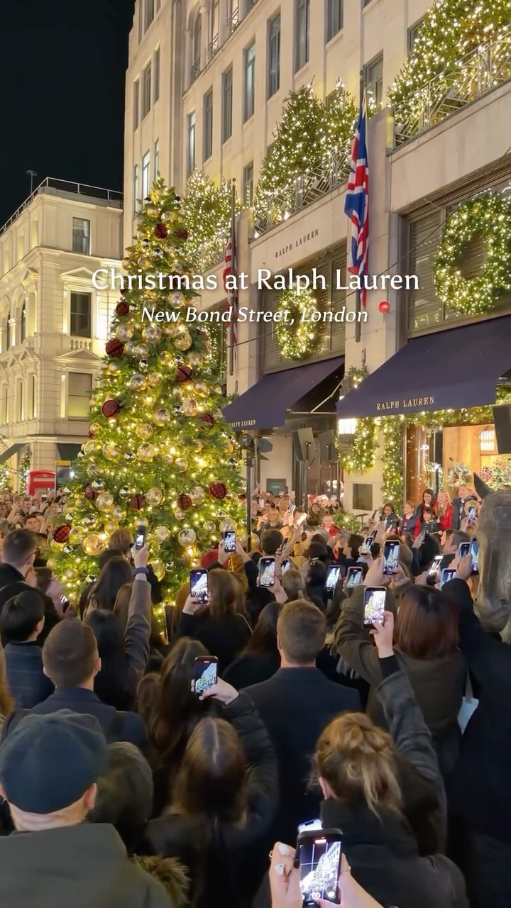 Instagram post by @russogioacchino for Ralph Lauren. Caption reads: A beautiful start to the festive season at....