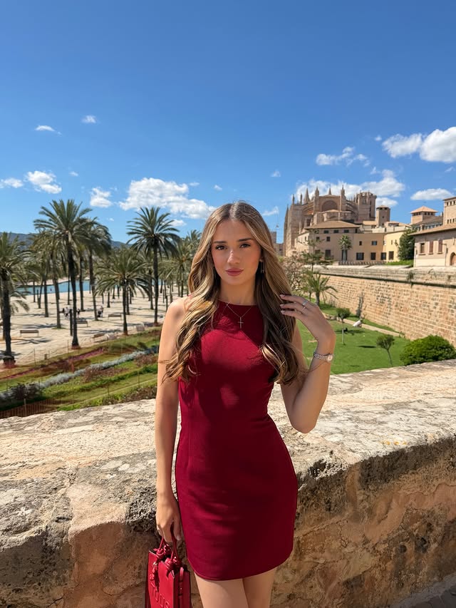 Instagram post by @zhanesss_ for Rihoas. Caption reads: [...] days in Mallorca⛲️🌺🍋🧚‍♀️❣️ dress....