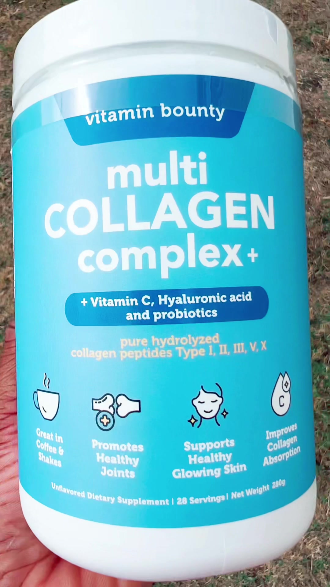 TikTok post by @coolmommy3 for Vitamin Bounty. Caption reads: @Vitamin Bounty collagen #collagenpeptides....