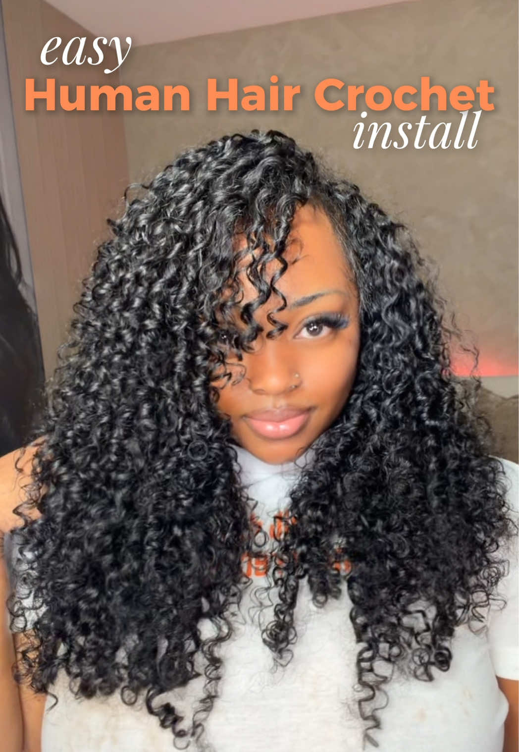 TikTok post by @stylisttraceyshenise for Mamushow Hair Store. Caption reads: Easy Crochet “No Leave-Out, No Gap” Method 4x....