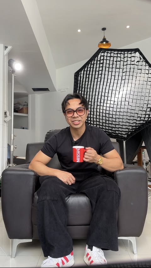 Instagram post by @karlpatacsil for NESCAFÉ Philippines. Caption reads: How do you choose good? ☕ Every cup can make a....