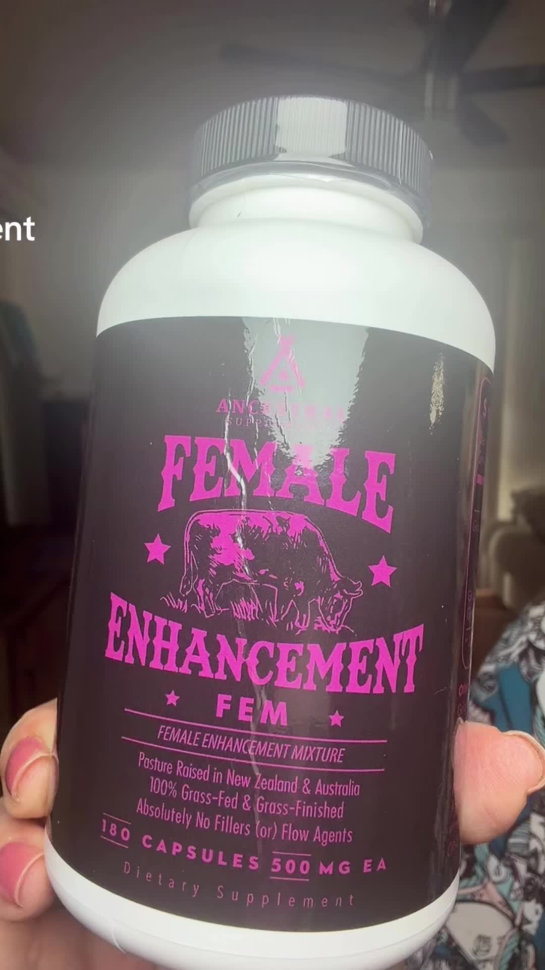 TikTok post by @coreencoco66 for Ancestral Supplements. Caption reads: Ancestral Supplements FEM Capsules, Women’s Grass....