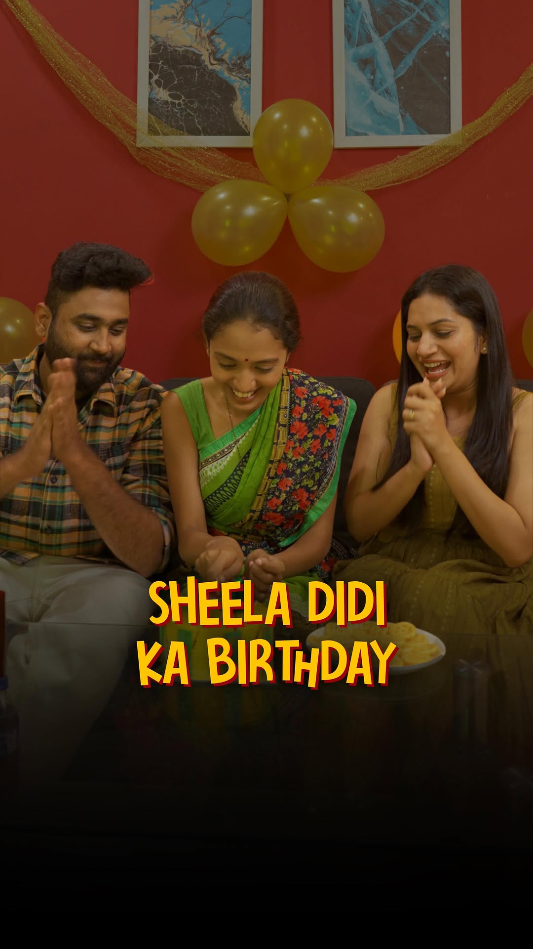 Instagram post by @shortsbreak for Croma. Caption reads: Sheela didi ka birthday gift 🎁 

Upgrade to the....