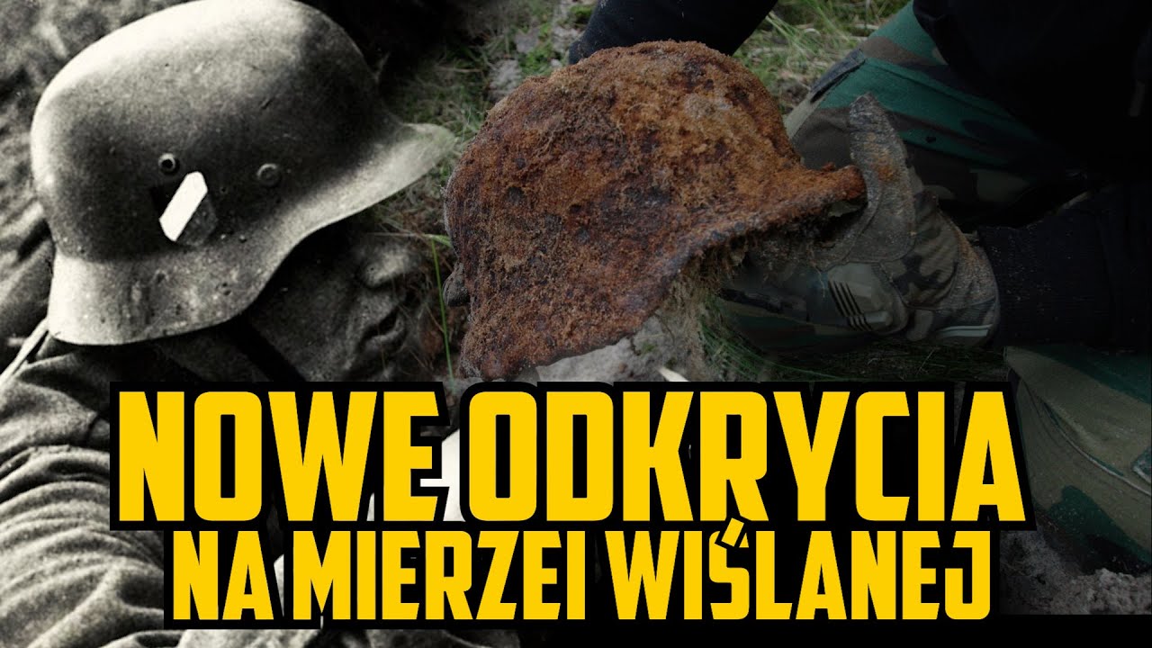 YouTube post by @TankHunterPoland for E-Militaria. Caption reads: We came across a staff dugout. New discoveries on....