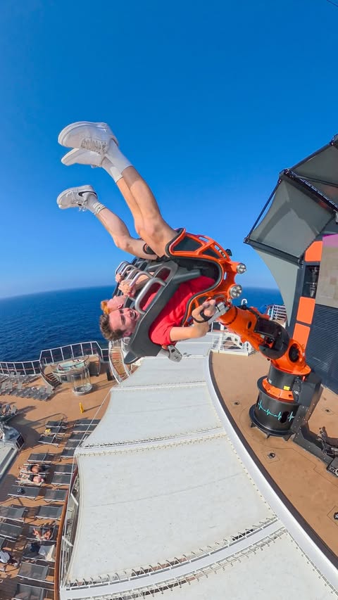 Instagram post by @themepark_explorers for MSC Cruises. Caption reads: [...] with inversions. 📍MSC Seascape....
