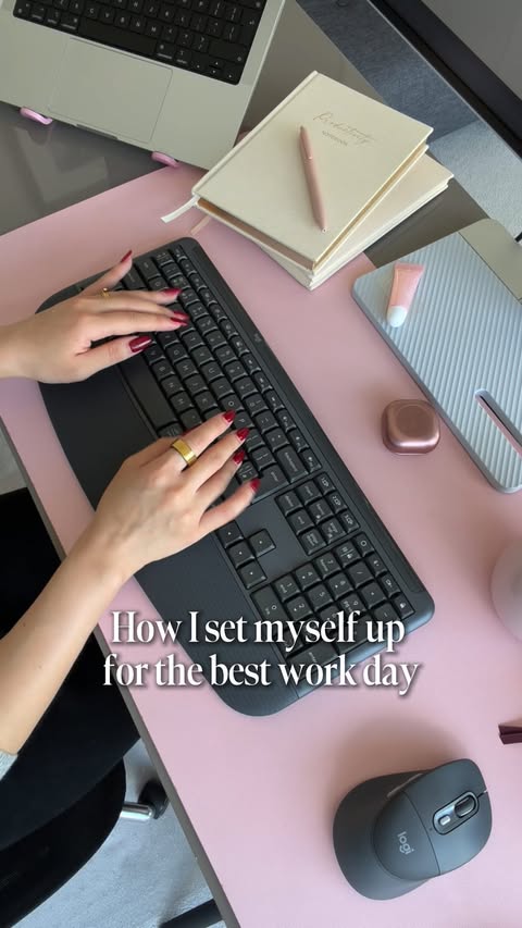 Instagram post by @igthao for Logitech. Caption reads: [...] but a good setup goes a long way ☕️The....