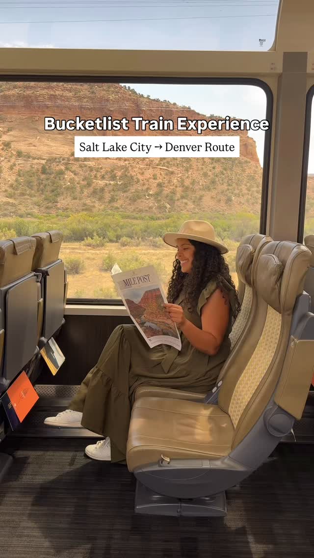 Instagram post by @zee.travel for Visit Utah. Caption reads: Details about this luxury train....