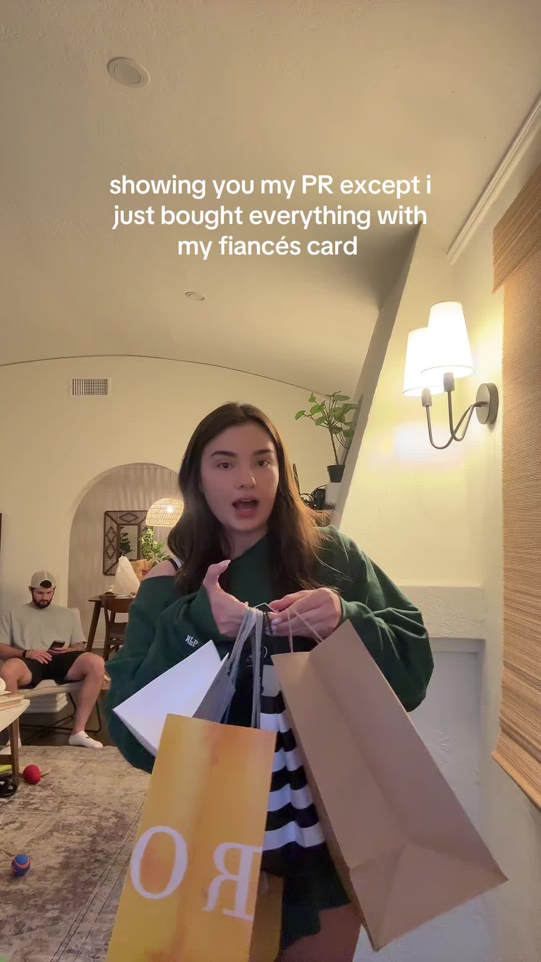 TikTok post by @keelygaffney for Anthropologie. Caption reads: [...] my fav things 🥰 @sephora @gorjana....