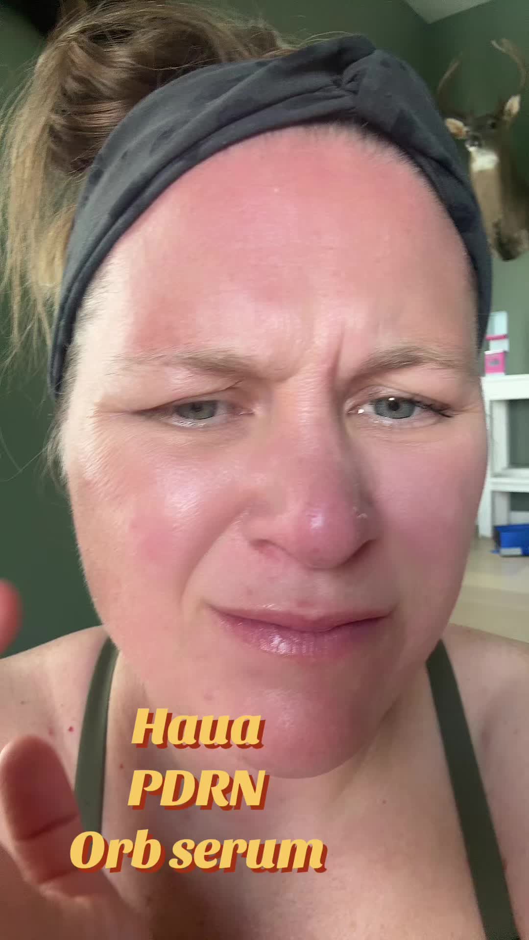 TikTok post by @keileegulley for HAUA. Caption reads: [...] serum is giving deep hydration + glow ✨....