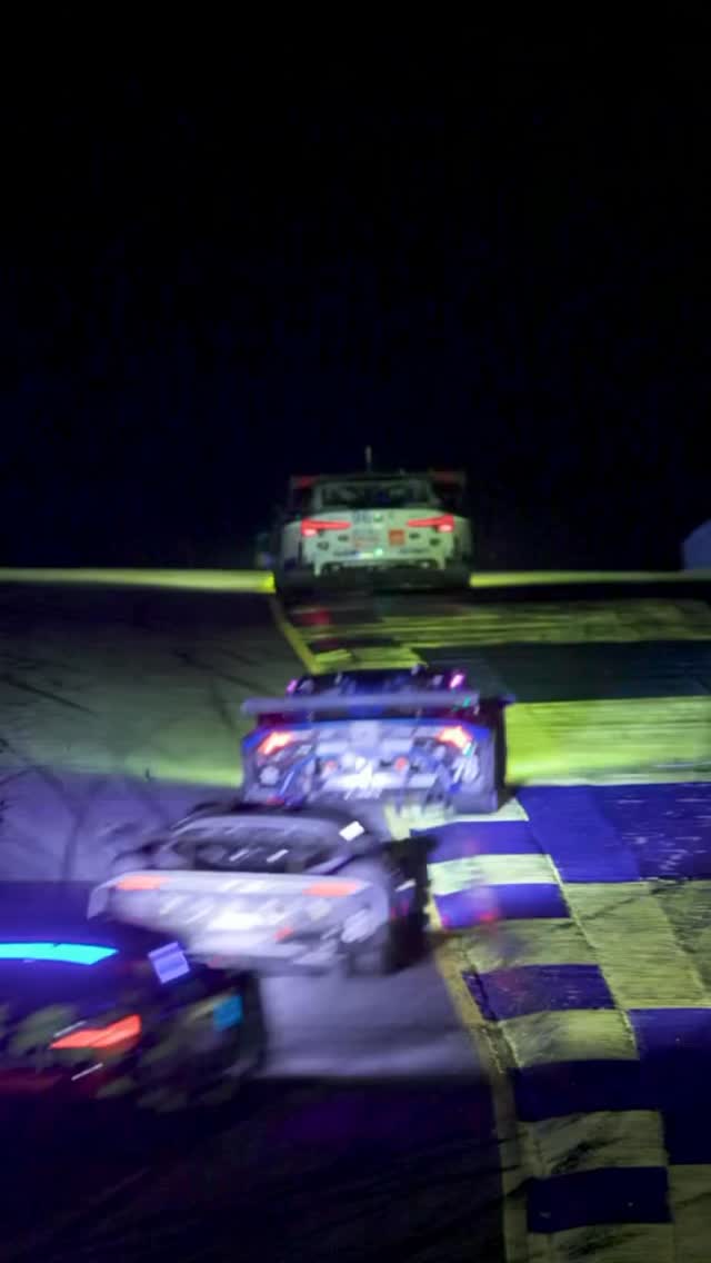 Instagram post by @imsa_racing for Michelin. Caption reads: MOTUL Petit Le Mans Night Vibes. 

🟢: Saturday,....