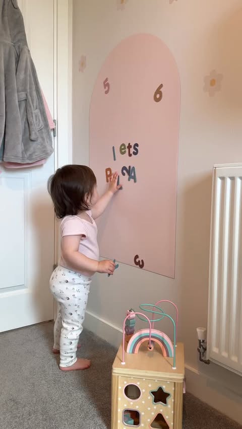 Instagram post by @lifewiththegiffords for Nursery Stickers. Caption reads: [...] on their new magnetic arch from....