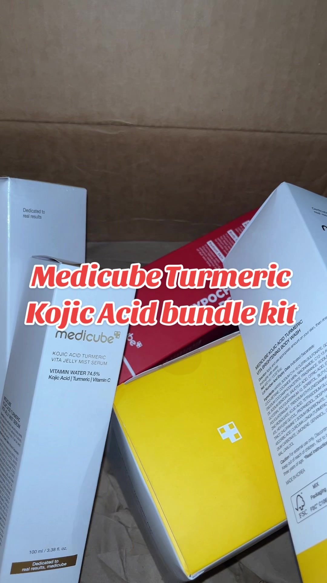 TikTok post by an influencer for Medicube. Caption reads: [...] on to my skincare products @medicube global....