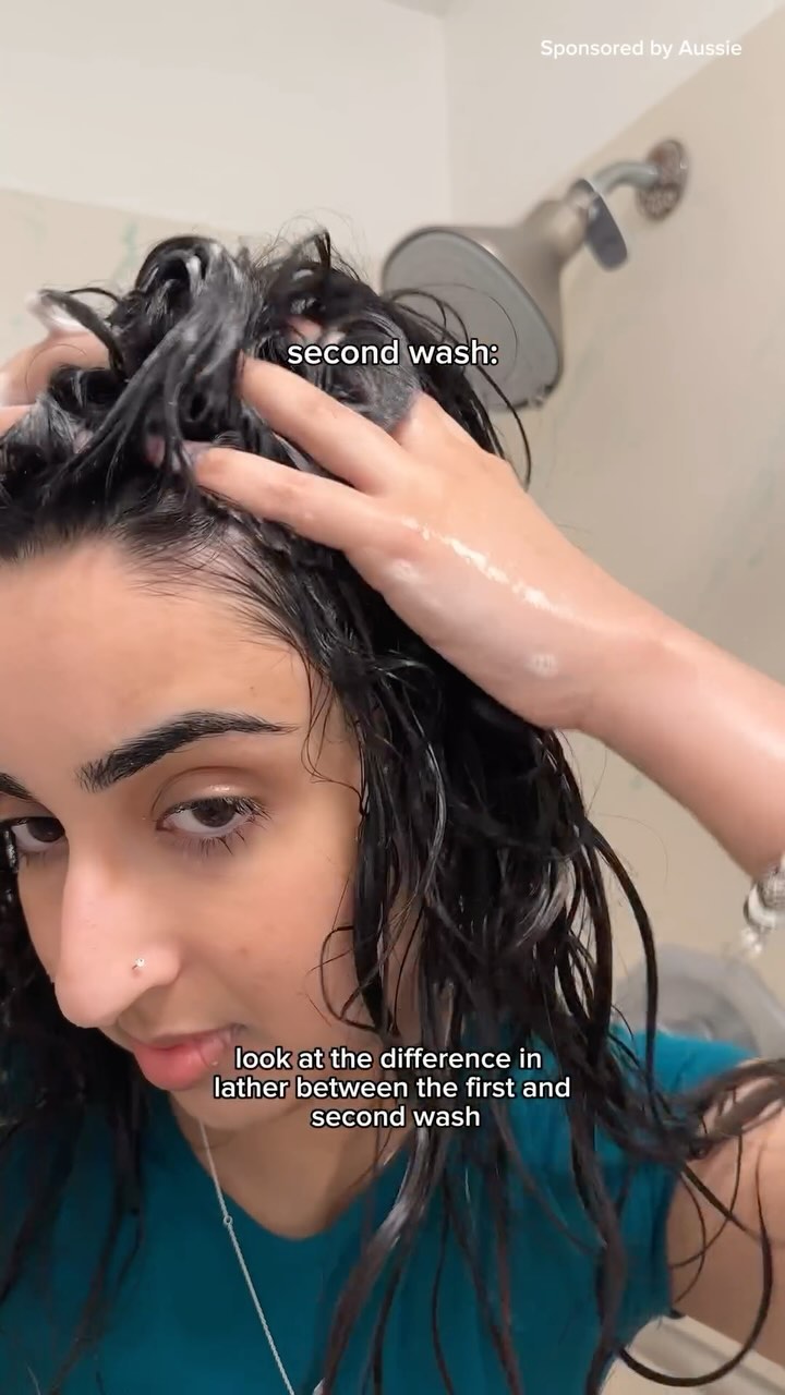 Instagram post by @sumans.waves for Aussie Hair. Caption reads: Yes it’s been 11 DAYS since I washed my hair 😭 (I....