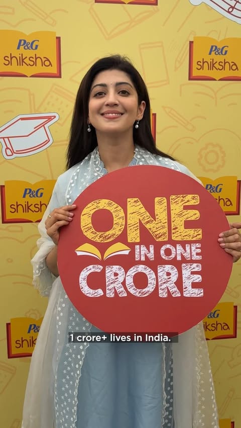 Instagram post by @pgshiksha for P&G. Caption reads: [...] academically - they lose confidence. P&G....