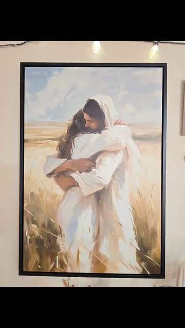 Instagram post by @coralieseright for Havenlight. Caption reads: This image of Christ inspires me every time I look....