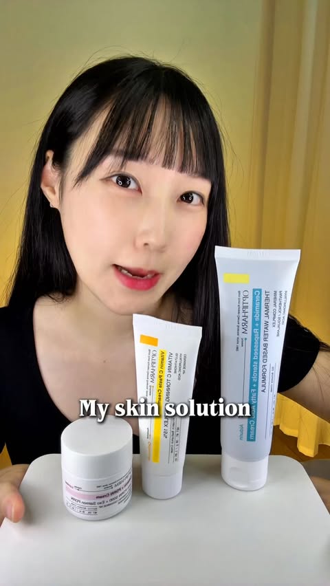 Instagram post by @yenipick for OWM Pharm. Caption reads: 3 Korean pharmacy creams, made easy 💚 Not sure....