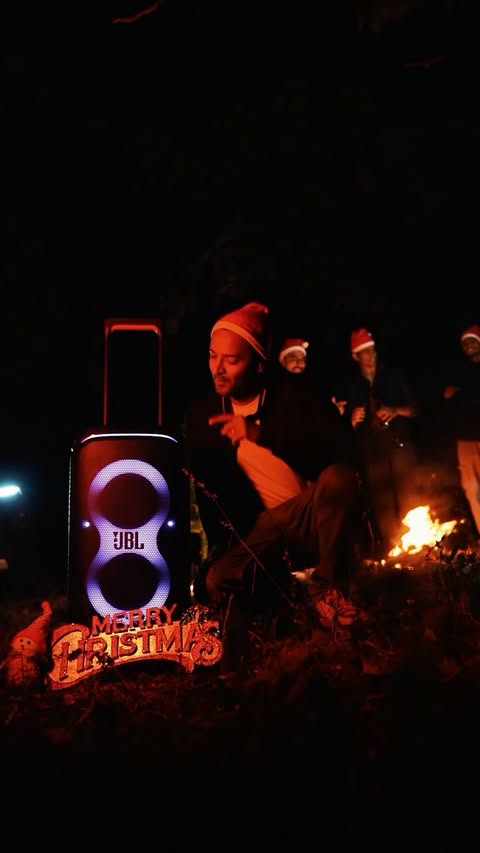 Instagram post by @mudrakumar for JBL. Caption reads: Boring party? Not a chance! 🎄

This season,....