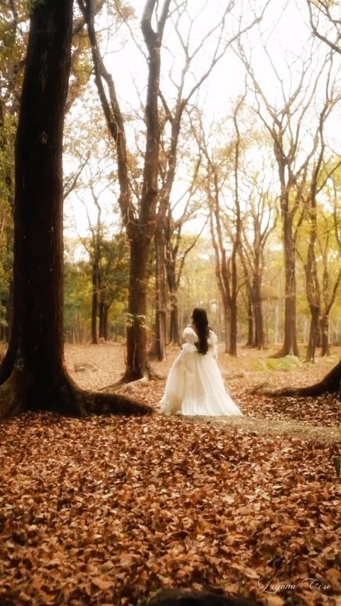 Instagram post by @leyana_core for Selkie. Caption reads: Autumn dreams in my @selkie dress 🍂10% off code....