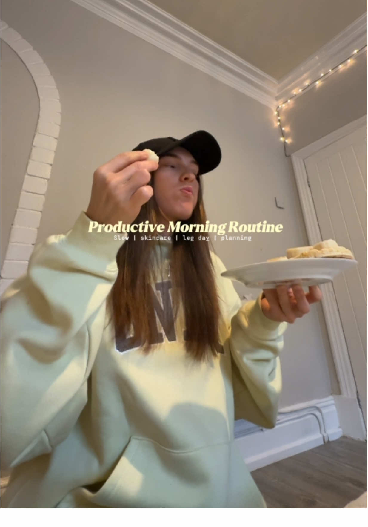 TikTok post by @chloewastelll for Esn. Caption reads: 🌞🤍Slower mornings are so nice!!! I’ve started....