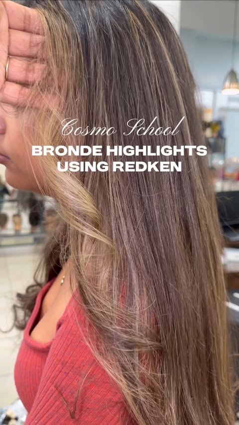 Instagram post by @itsnanacastro for Redken. Caption reads: a little bronde refresh using the new @redken....